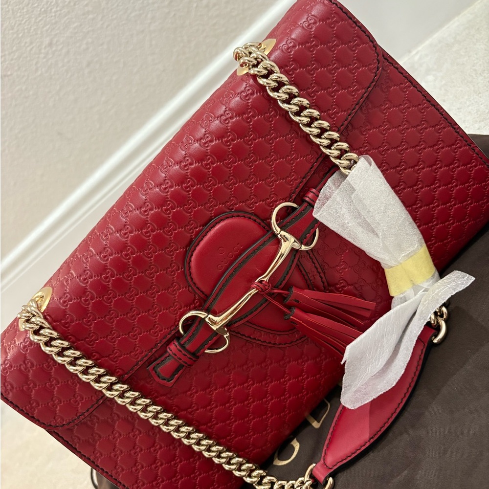 Authentic Gucci Red leather Bag